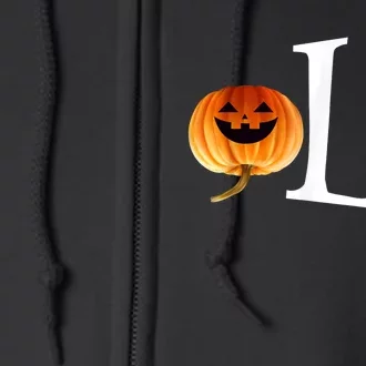 Comma La Funny Kamala Harris Halloween Pumpkin Full Zip Hoodie