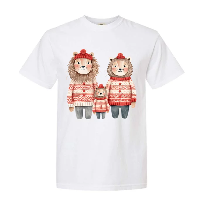 Christmas Lion Family Matching Outfit Garment-Dyed Heavyweight T-Shirt