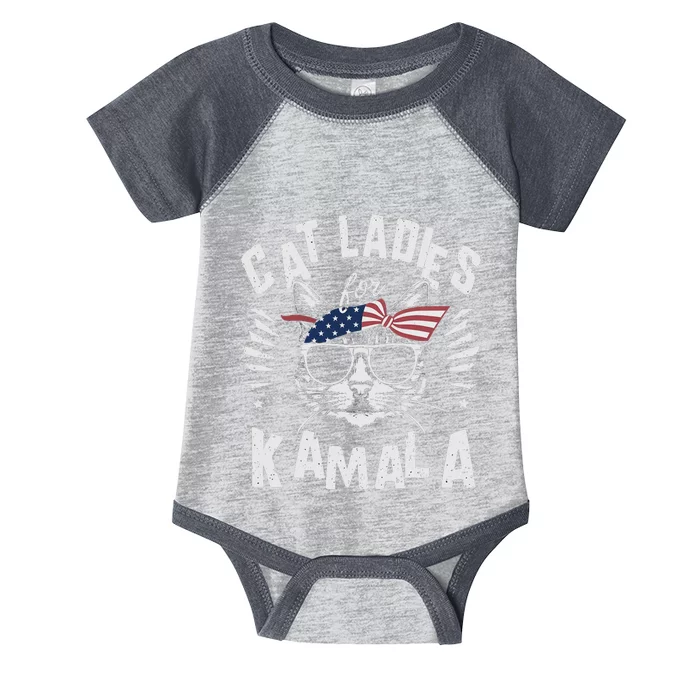 Cat Ladies For Kamala Harrison 2024 Infant Baby Jersey Bodysuit