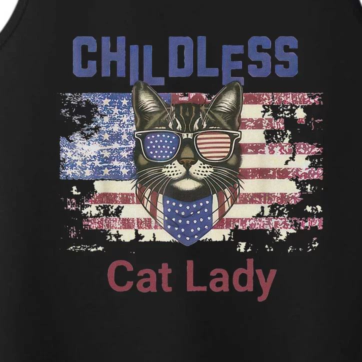 Cat Lover Feminist Childless Cat Lady Votes Performance Tank