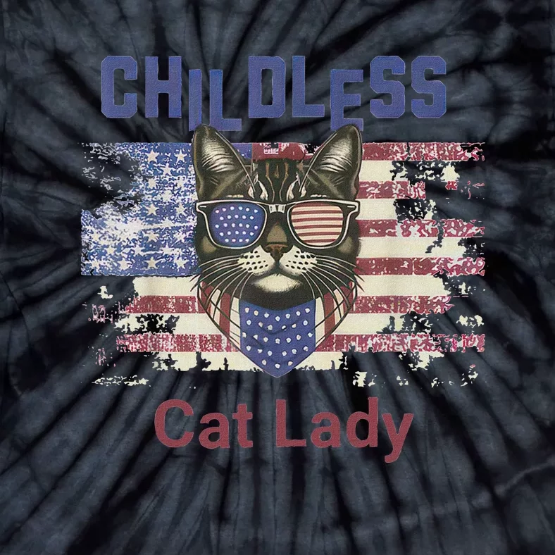 Cat Lover Feminist Childless Cat Lady Votes Tie-Dye T-Shirt