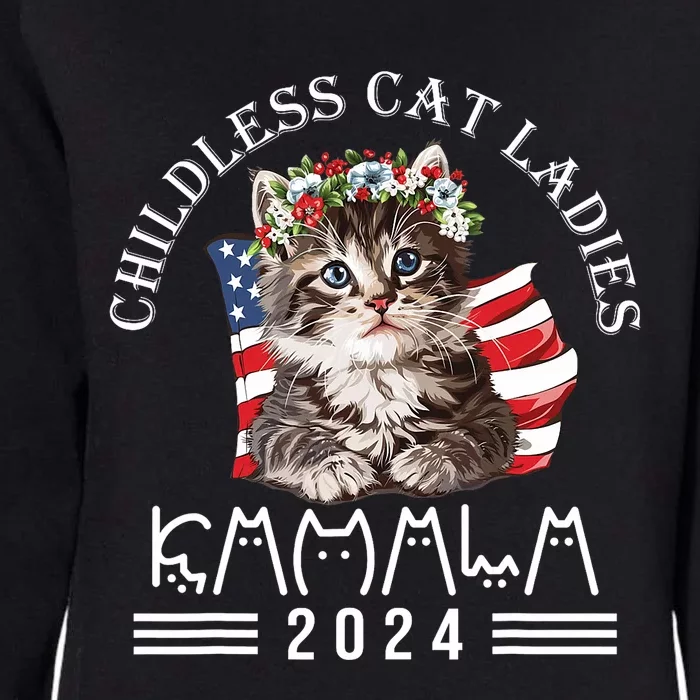 Cat Lady Fun Childless Cat Ladies 2024 Womens California Wash Sweatshirt