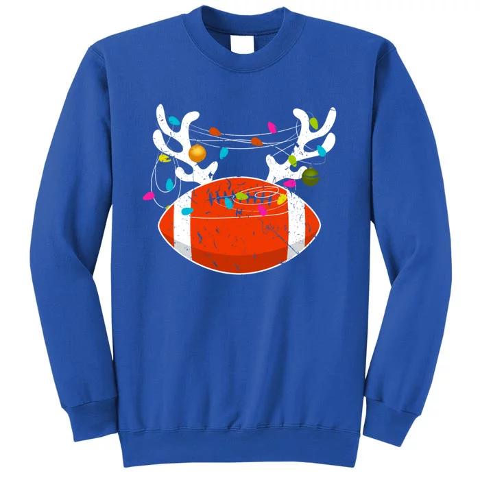 Christmas Lights Football Ball Funny Xmas Cool Gift Tall Sweatshirt