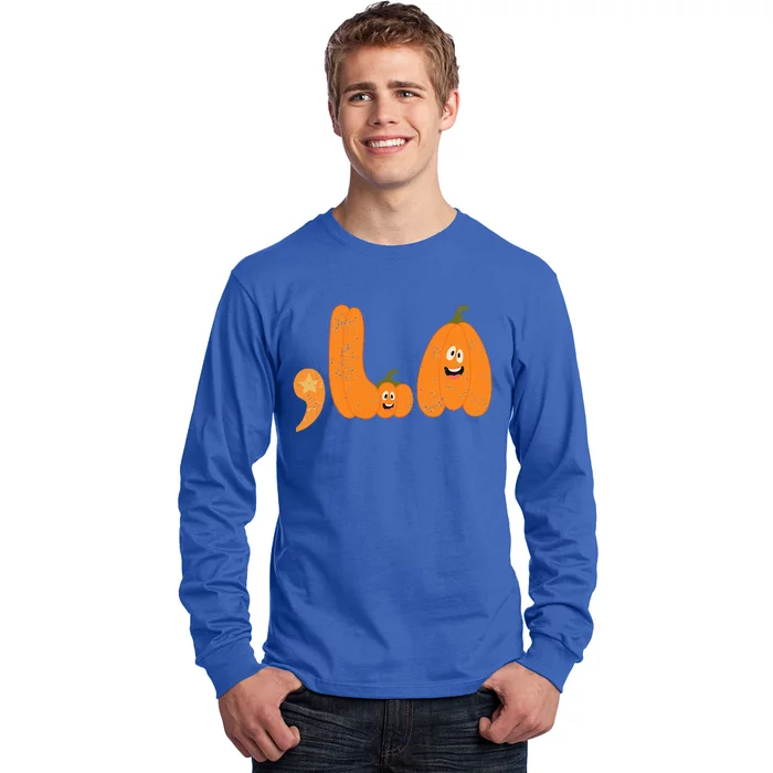 Comma La Funny Kamala Pumpkins Halloween Long Sleeve Shirt