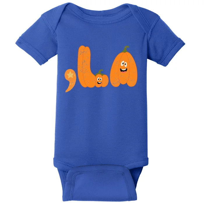 Comma La Funny Kamala Pumpkins Halloween Baby Bodysuit