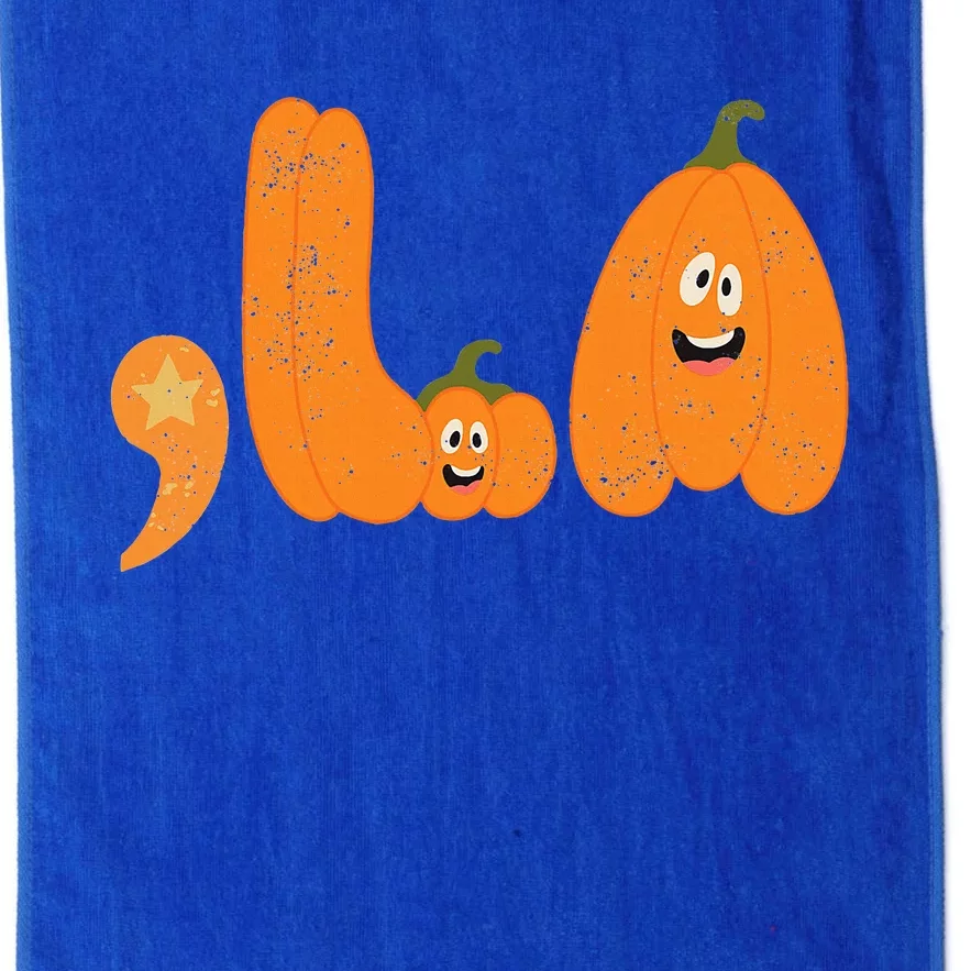 Comma La Funny Kamala Pumpkins Halloween Platinum Collection Golf Towel