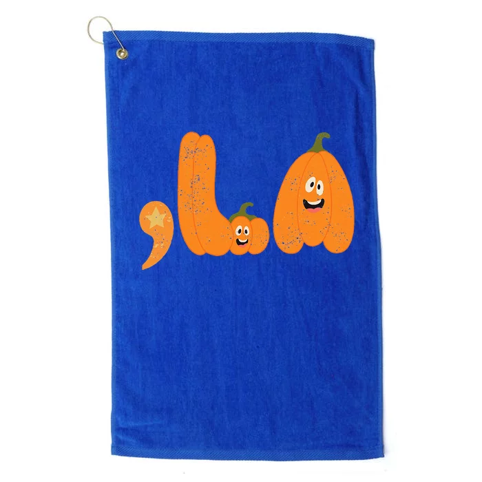 Comma La Funny Kamala Pumpkins Halloween Platinum Collection Golf Towel