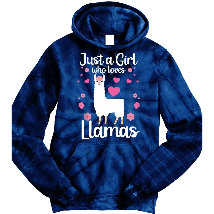 Cute Llama For Girl Farming Llama Lovers Alpaca Farm Tie Dye Hoodie