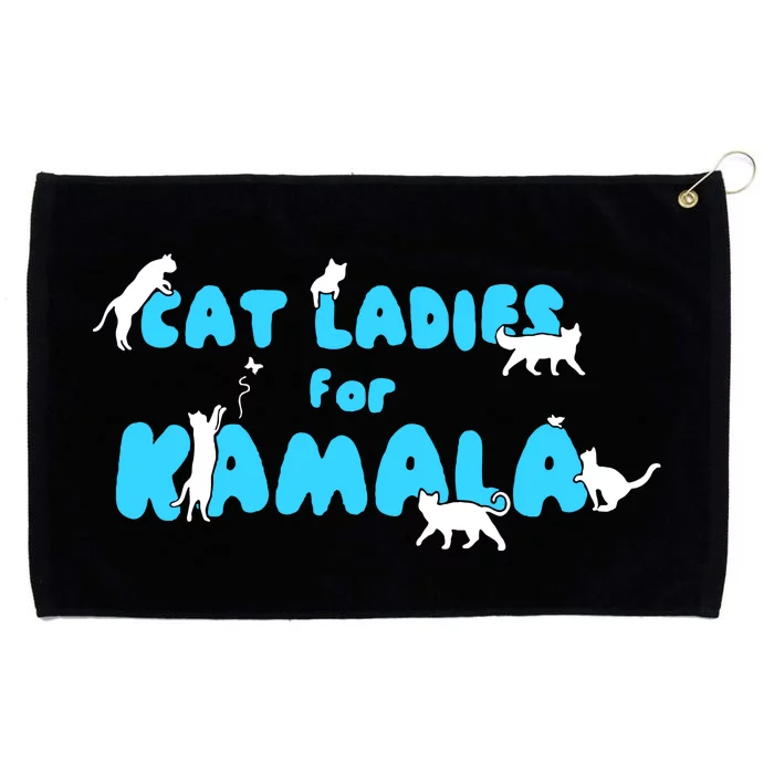 Cat Ladies For Kamala Funny Grommeted Golf Towel