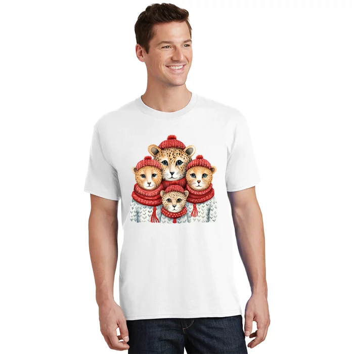 Christmas Leopard Family Matching Outfit T-Shirt