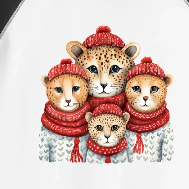 Christmas Leopard Family Matching Outfit Toddler Fine Jersey T-Shirt