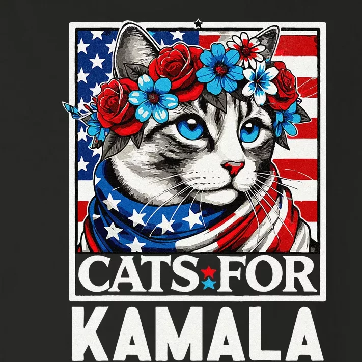 Cat Ladies For Kamala Funny Cat 2024 President Kamalaharris Gift Toddler Long Sleeve Shirt