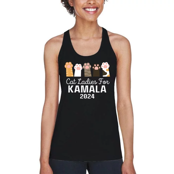 Cat Ladies For Kamala 2024 Women's Racerback Tank