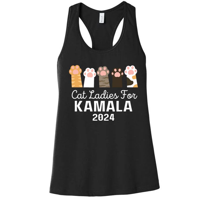 Cat Ladies For Kamala 2024 Women's Racerback Tank