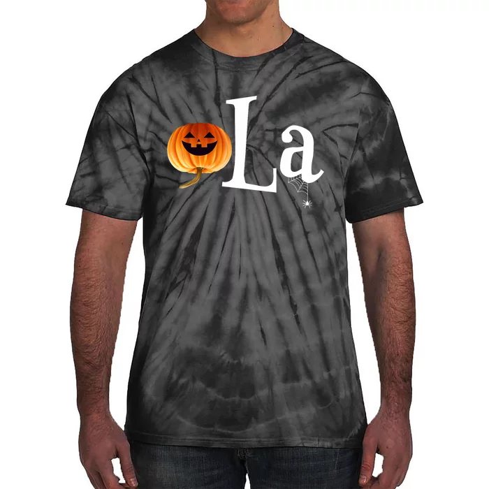 Comma La Funny Kamala Harris Halloween Pumpkin Tie-Dye T-Shirt