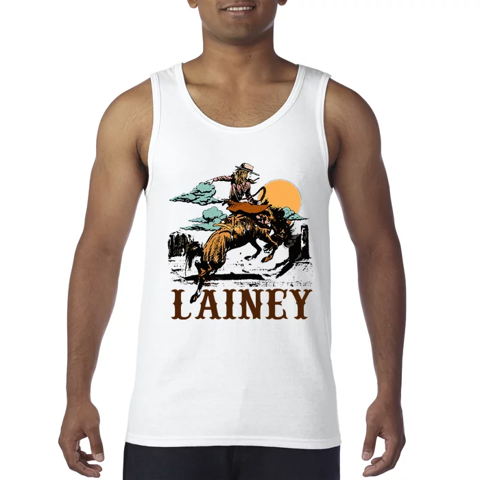 Cowgirl Lainey First Name Personalized Howdy Girl Tank Top