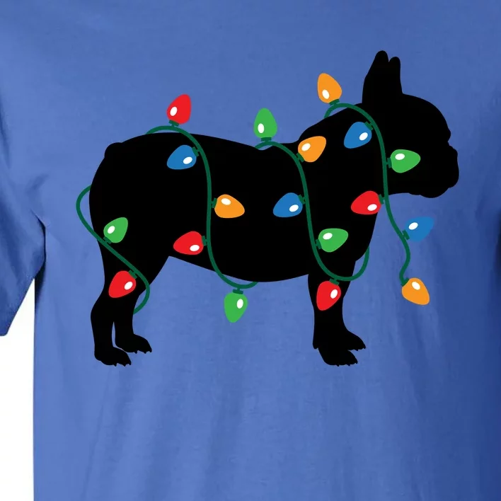 Christmas Lights French Bulldog Dog Lover Gift Tall T-Shirt