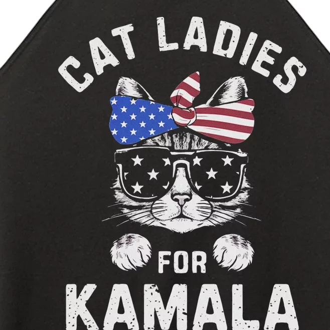 Cat Ladies For Kamala Patriotic Support Women’s Perfect Tri Rocker Tank