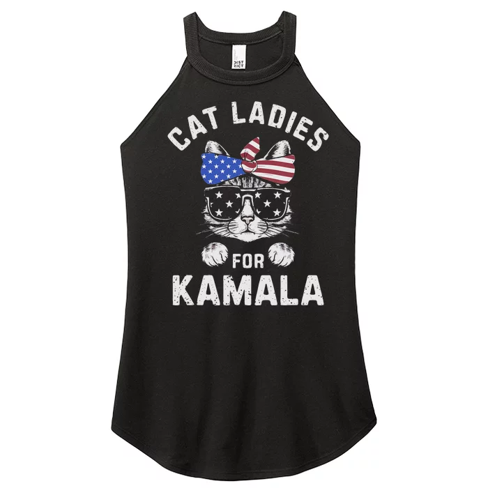 Cat Ladies For Kamala Patriotic Support Women’s Perfect Tri Rocker Tank