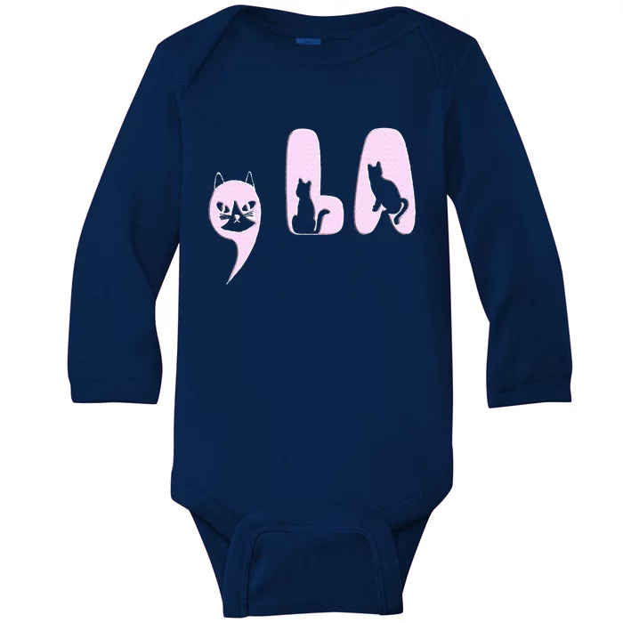 Comma La Funny Kamala Harris 2024 President Baby Long Sleeve Bodysuit