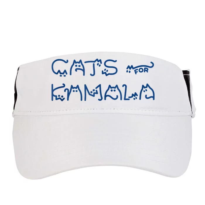 Cat Ladies For Kamala Cat Typography Alphabet Cute Simple Adult Drive Performance Visor