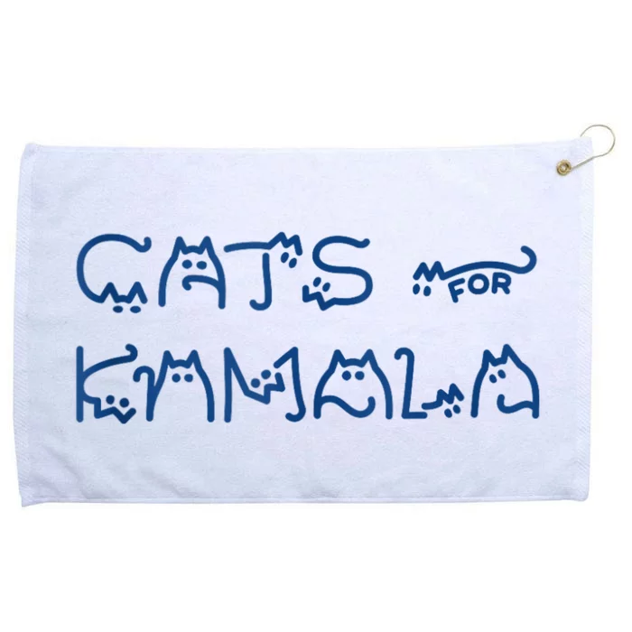 Cat Ladies For Kamala Cat Typography Alphabet Cute Simple Grommeted Golf Towel