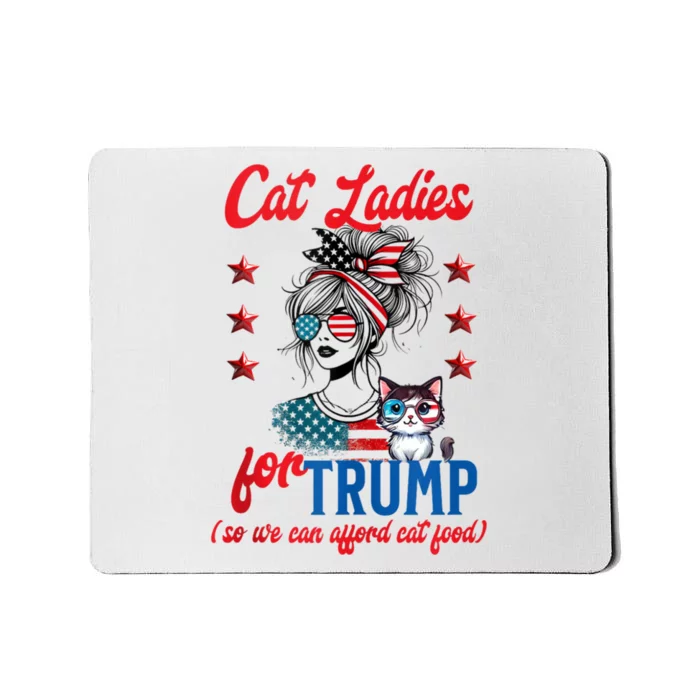 Cat Lady For Trump Funny Political Mousepad