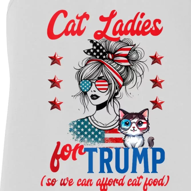 Cat Lady For Trump Funny Political Women's Racerback Tank