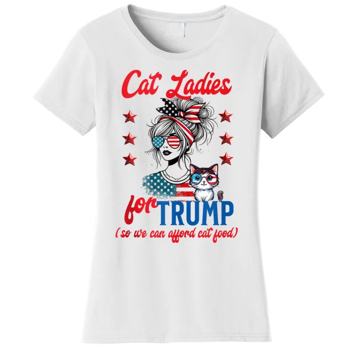 Cat Lady For Trump Funny Political Women's T-Shirt