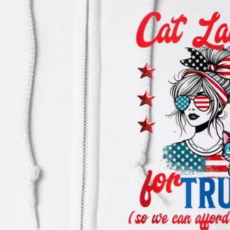 Cat Lady For Trump Funny Political Full Zip Hoodie