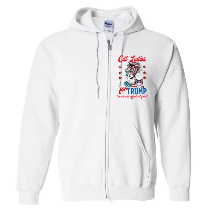 Cat Lady For Trump Funny Political Full Zip Hoodie