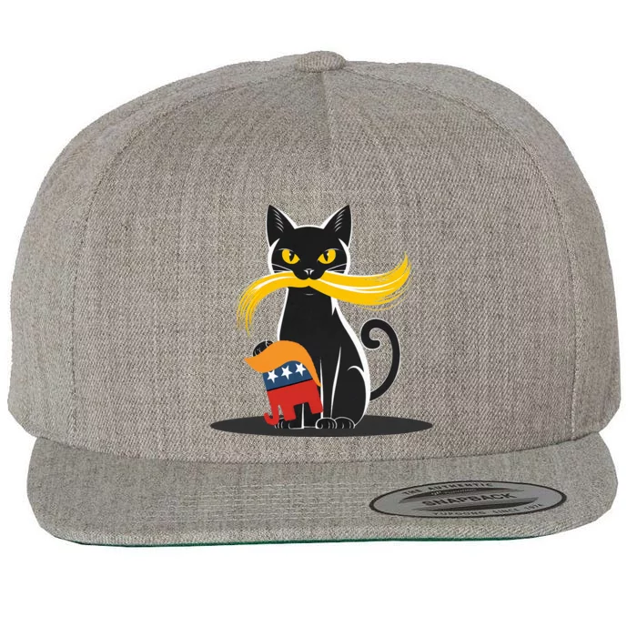 Cat Ladies For Kamala Harris Donald Trump 2024 Wool Snapback Cap