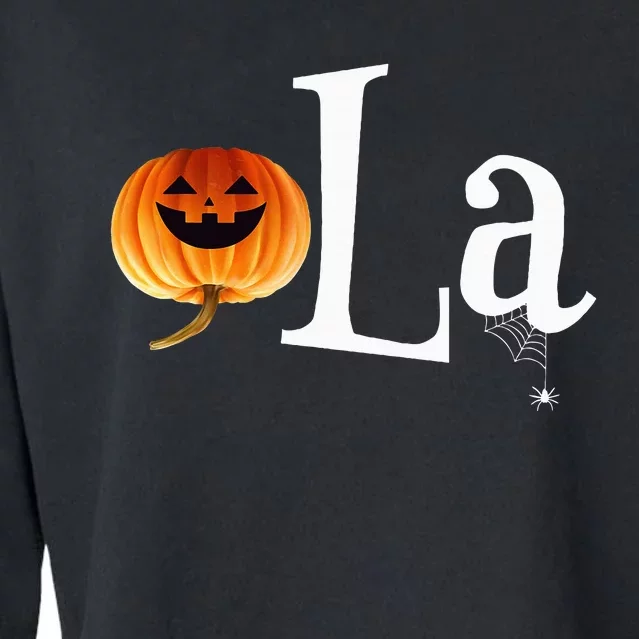 Comma La Funny Kamala Harris Halloween Pumpkin Cropped Pullover Crew