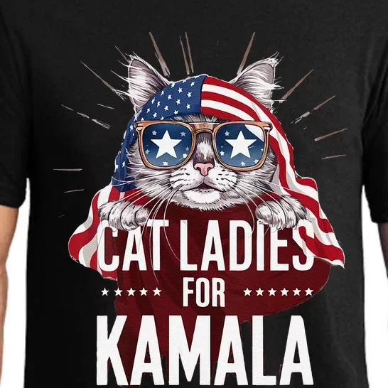 Cat Ladies For Kamala Patriot Design Pajama Set