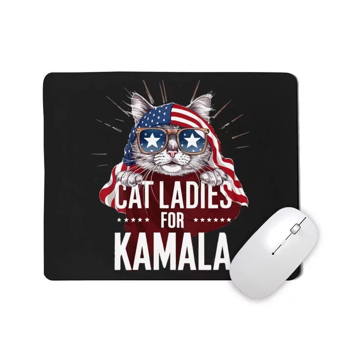 Cat Ladies For Kamala Patriot Design Mousepad