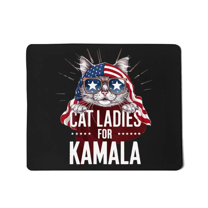 Cat Ladies For Kamala Patriot Design Mousepad