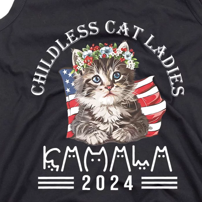 Cat Lady Fun Childless Cat Ladies 2024 Tank Top