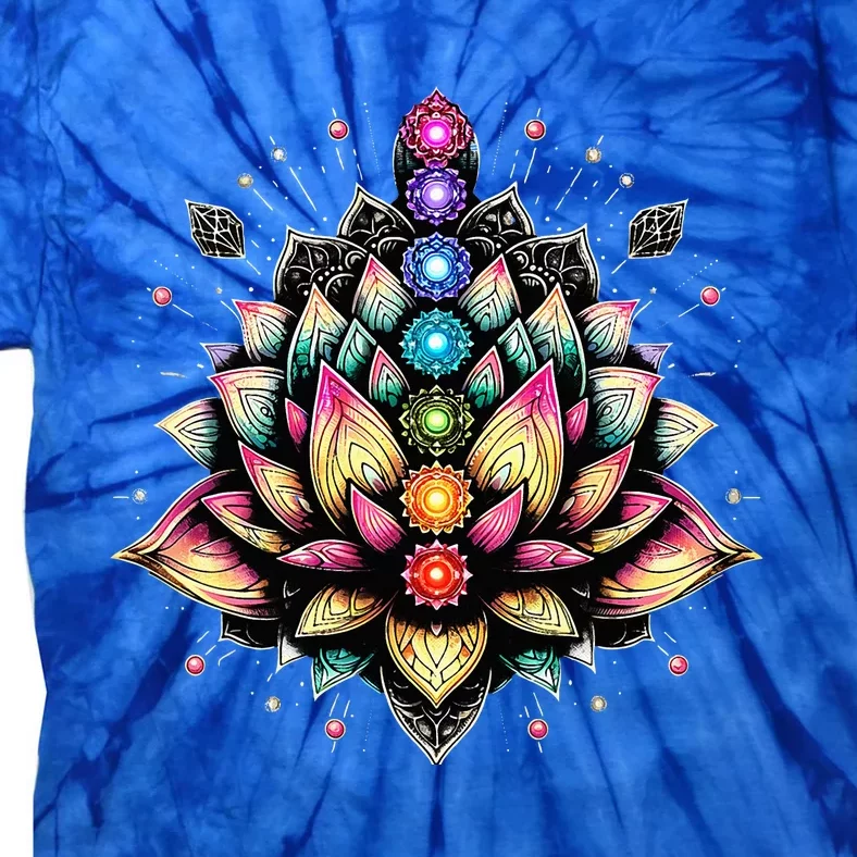 Chakra Lotus Flower Spiritual Yoga Lover Tie-Dye T-Shirt