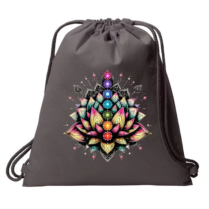 Chakra Lotus Flower Spiritual Yoga Lover Drawstring Bag