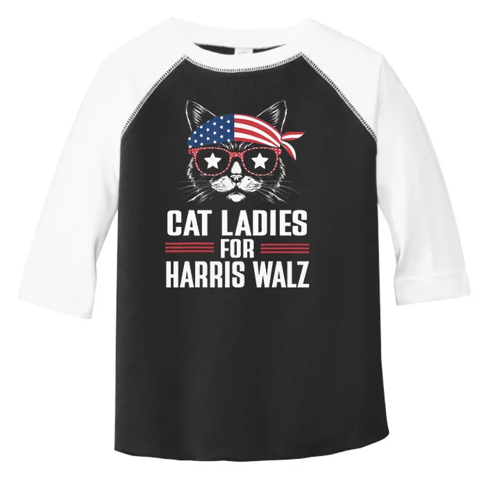 Cat Ladies For Harris Waltz Cat 2024 Toddler Fine Jersey T-Shirt