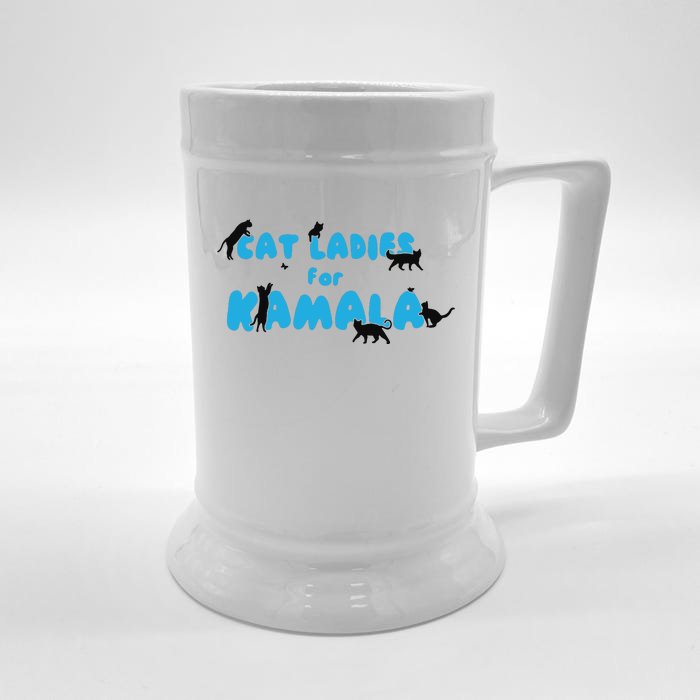 Cat Ladies For Kamala Childless Cat Ladies Front & Back Beer Stein