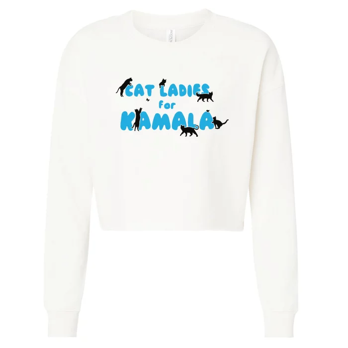 Cat Ladies For Kamala Childless Cat Ladies Cropped Pullover Crew