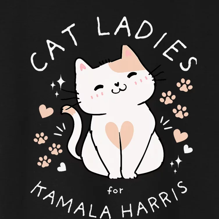 Cat Ladies For Kamala Harris Women's Crop Top Tee