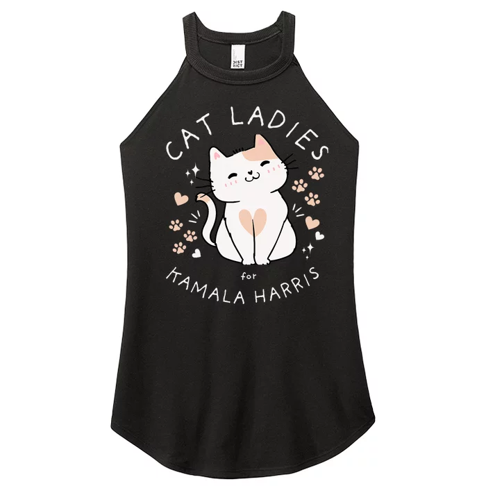 Cat Ladies For Kamala Harris Women’s Perfect Tri Rocker Tank