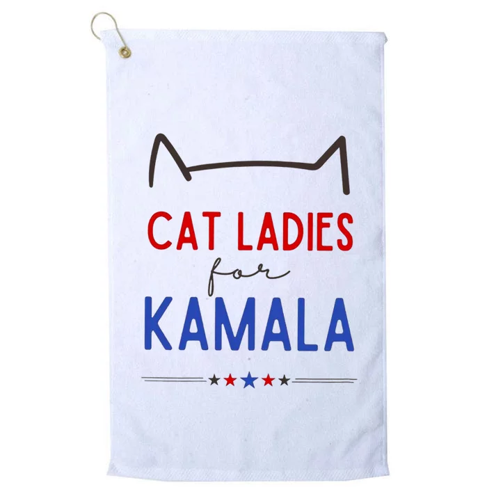 Cat Ladies For Kamala Cat Lady For Women Feminist Platinum Collection Golf Towel