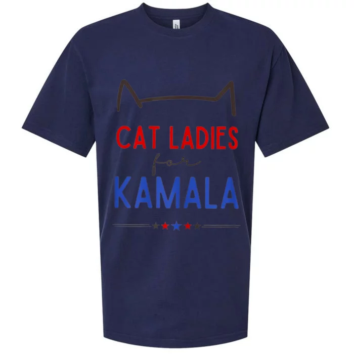 Cat Ladies For Kamala Cat Lady For Women Feminist Sueded Cloud Jersey T-Shirt