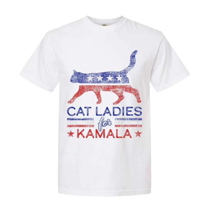 Cat Ladies For Kamala Funny Democrat Cat For Cat Lady Garment-Dyed Heavyweight T-Shirt