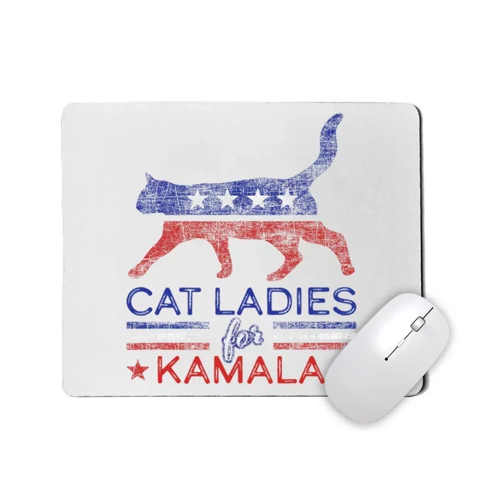 Cat Ladies For Kamala Funny Democrat Cat For Cat Lady Mousepad