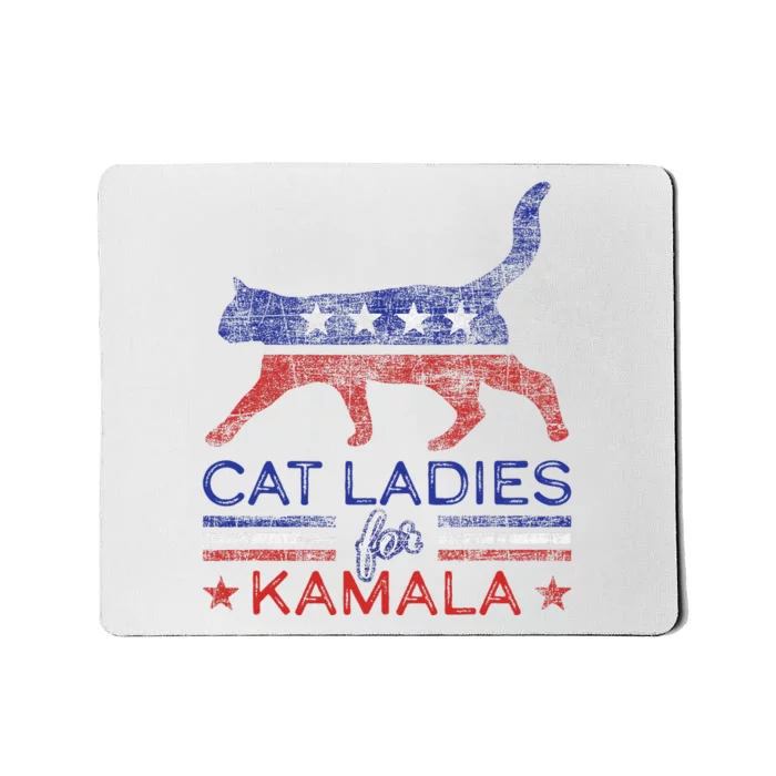 Cat Ladies For Kamala Funny Democrat Cat For Cat Lady Mousepad