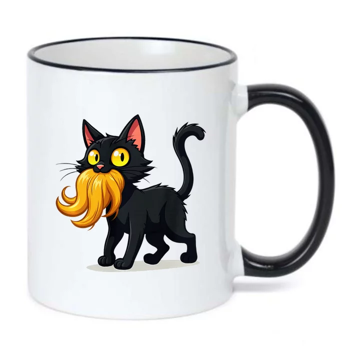 Cat Ladies For Kamala Harris Donald Trump 2024 Sarcastic Black Color Changing Mug